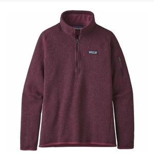 Women's Patagonia Better Sweater 1/4 Zip Fleece Burgundy XS
